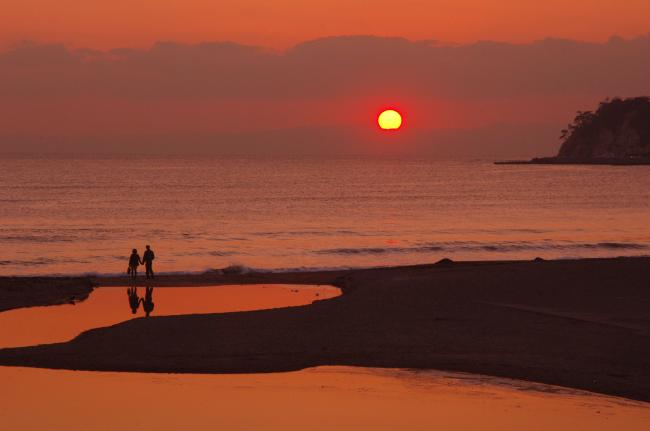 由比ガ浜海岸（滞在時間約30分）