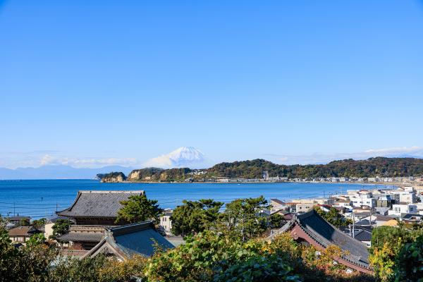 光明寺の背後には天照山がそびえ、大殿の右手から続く通路を登って約3分で展望台に行くことができます。