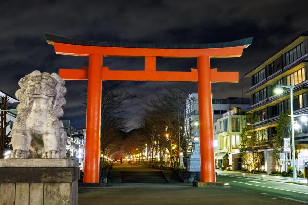 若宮大路の二ノ鳥居の写真