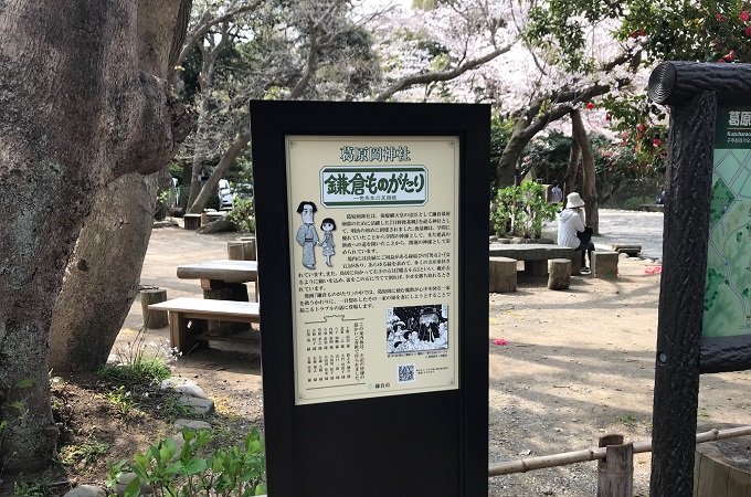 葛原岡神社に設置した案内板