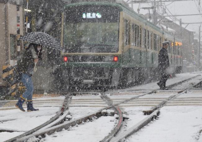 長谷寺の雪スポットの写真