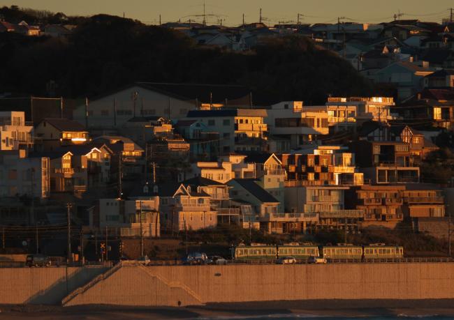 朝の七里ガ浜の写真