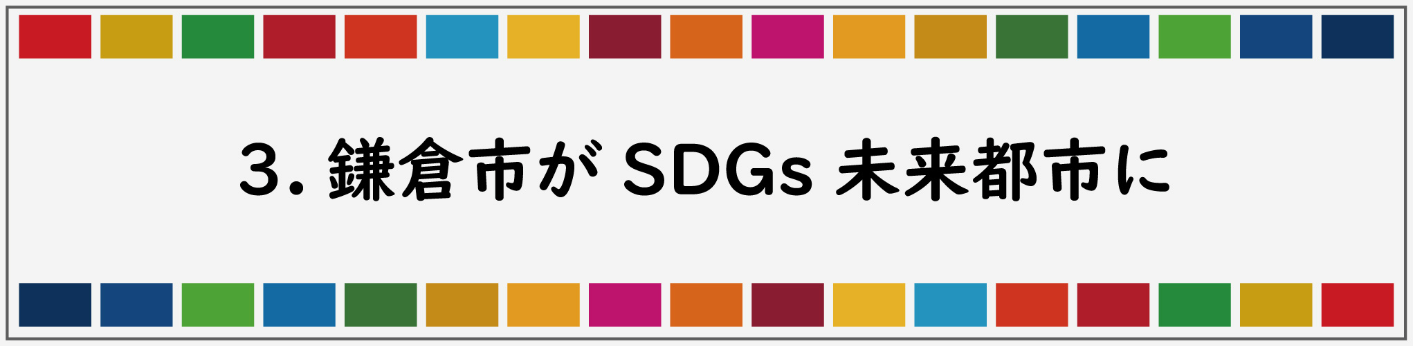 3.鎌倉市がSDGs未来都市に